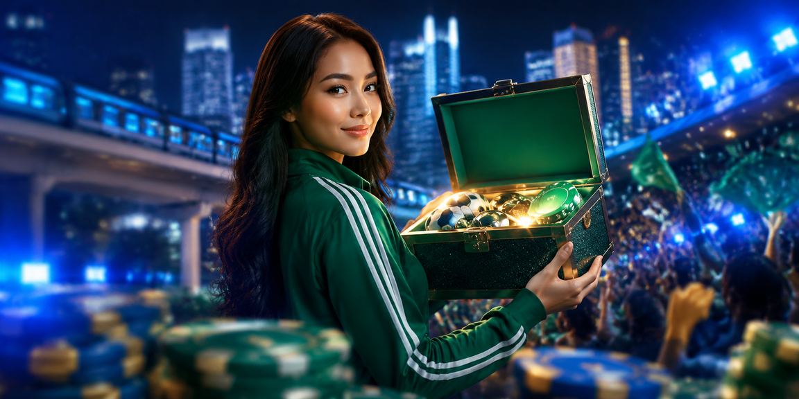 Model Vietnam berpose percaya diri di area taruhan kasino yang elegan